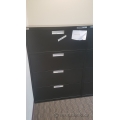 Artopex Black 4 Drawer Lateral File Cabinet, Electronic Lock